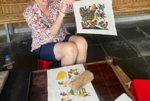 Hanoi: Dong Ho-malerbyen og Dau-pagoden med frokost