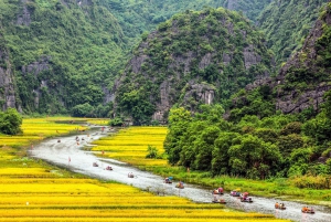 Hanoi: Utforska Tam Coc med bambubåt och besök fågelparken
