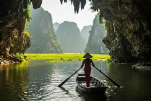 Hanoi: Utforska Tam Coc med bambubåt och besök fågelparken