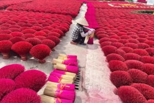 Hanoi: Wierookdorp, Hoeden maken, Lak & Treinstraat