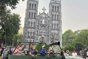 Hanoi: tour della città in jeep di mezza giornata, monumenti e cucina locale