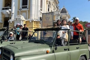 Hanoi: tour della città in jeep di mezza giornata, monumenti e cucina locale