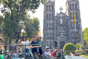Hanoi: tour della città in jeep di mezza giornata, monumenti e cucina locale