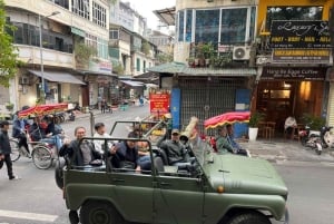 Hanoi: tour della città in jeep di mezza giornata, monumenti e cucina locale