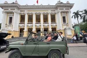 Hanoi: tour della città in jeep di mezza giornata, monumenti e cucina locale