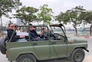 Hanoi: tour della città in jeep di mezza giornata, monumenti e cucina locale