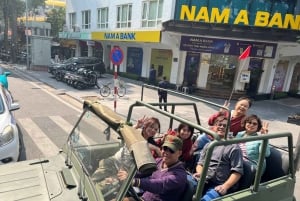Hanoi: tour della città in jeep di mezza giornata, monumenti e cucina locale