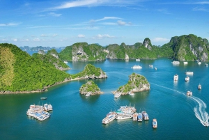 Hanoi : Croisière dans la baie d'Halong et de Lan Ha avec transfert en limousine