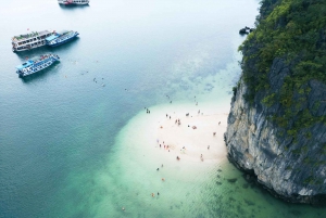 Hanoi: Crucero por la Bahía de Halong y Lan Ha con traslado en limusina