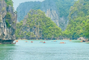 Hanoi: Crucero por la Bahía de Halong y Lan Ha con traslado en limusina