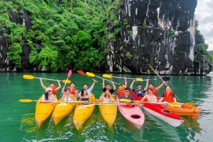 Hanoi: Crucero por la Bahía de Halong y Lan Ha con traslado en limusina