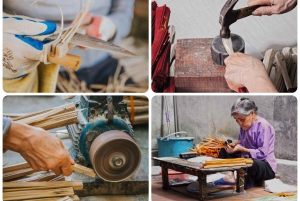 Hanoi: Käsiviuhkakylä ja bambu-sudenkorentokylä & lounas