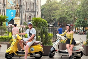 Hanoi Highlights Vespa Tour Half-day with Street Food & Fun