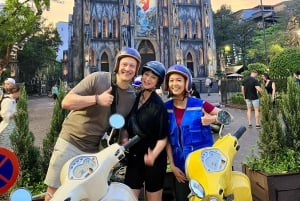 Hanoi Highlights Vespa Tour Half-day with Street Food & Fun
