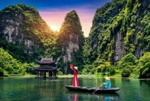 Hanoi: Ninh Binh Dagsutflykt - Trang An, Mua-grottorna, Bai Dinh