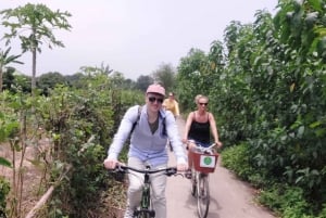 Excursão de meio dia de bicicleta pelo bairro antigo de Hanói e pelo Delta do Rio Vermelho