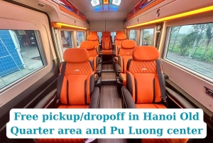 Hanoi - Pu Luong Bus (limuzyna minivan)