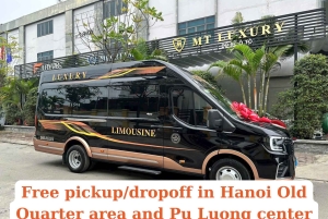 Hanoi - Pu Luong Bus (limuzyna minivan)