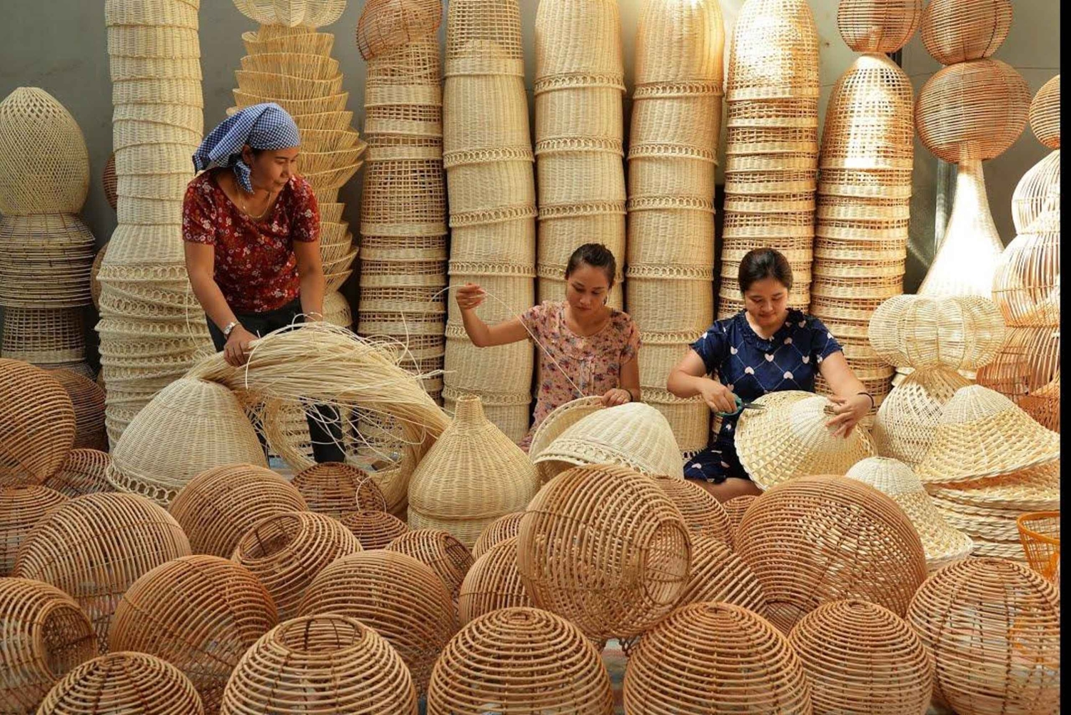 Hanói: visita guiada a pueblos tradicionales de seda y bambú