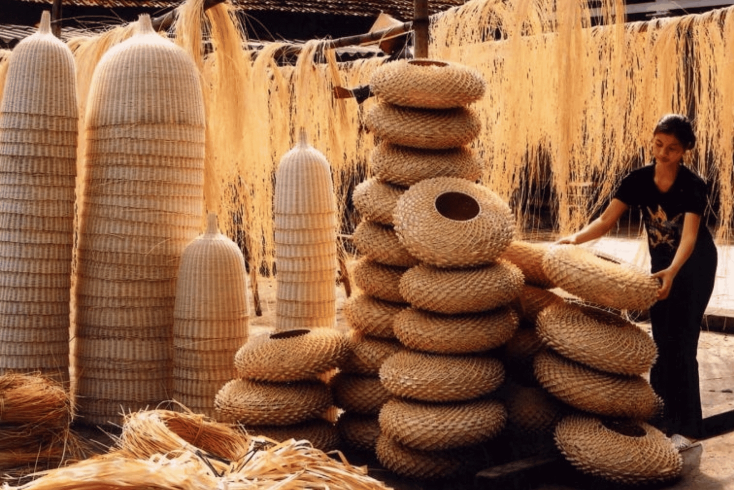 Hanói: visita guiada a pueblos tradicionales de seda y bambú