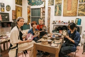 Rua do Comboio de Hanói e oficina de artesanato com artesãos locais