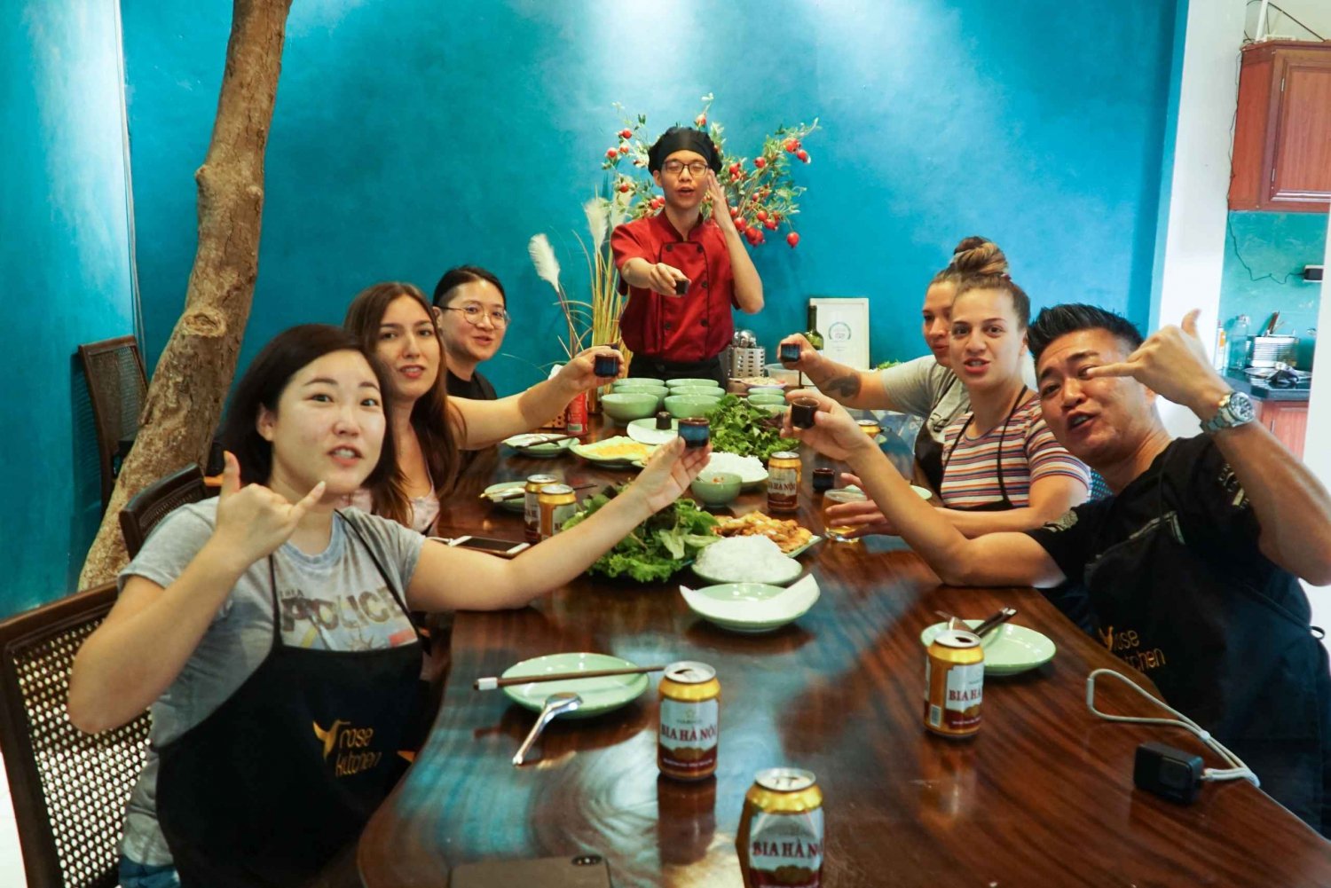 Hanoi: Vegaani vietnamilainen ruoanlaittokurssi paikallisessa huvilassa