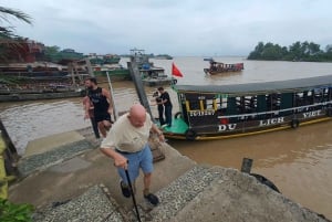 HCM:Mekong Delta 4 Islands Boat Tuk Tuk Try KhotCake Cooking