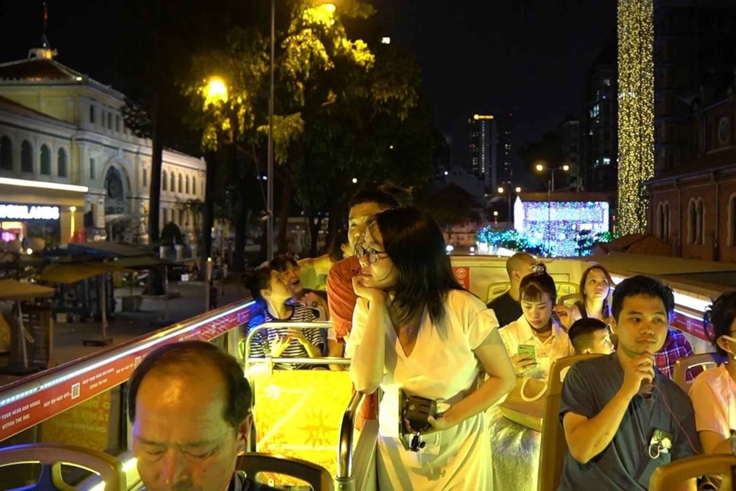 HCMC: Evening Night Lights Tour by Double-Decker Bus