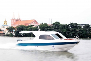 Ho Chi Minh City: wycieczka po tunelach Cu Chi luksusową łodzią motorową