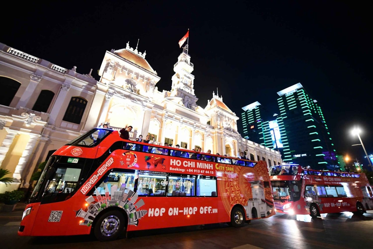Хошимин: ночная экскурсия на автобусе с открытым верхом