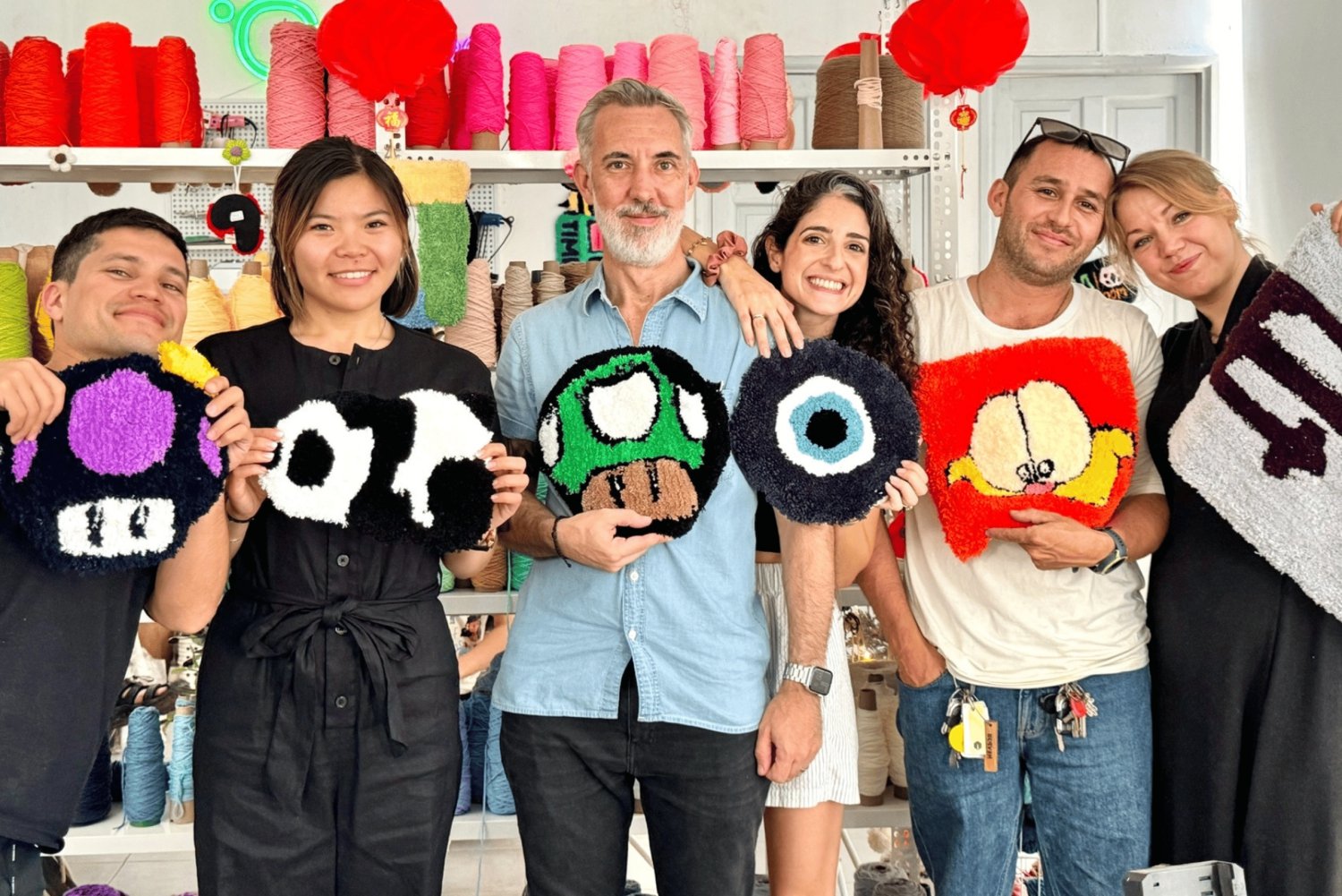 Ciudad Ho Chi Minh: taller de tufting de alfombras en Saigón