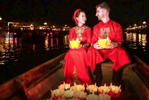 Hoi An Entree Ticket+Boot Lantaarn Loslaten Bloem+Water