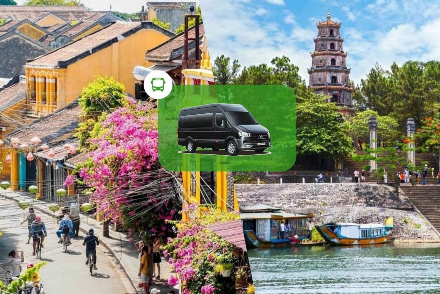 Hoi An - Hue : Bus limousine quotidien