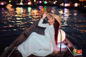 Hoi An: Sunset Basket Boat Ride with Dinner and Photos