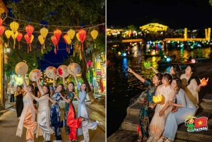 Hoi An: Sunset Basket Boat Ride with Dinner and Photos
