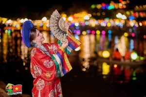 Hoi An: Sunset Basket Boat Ride with Dinner and Photos