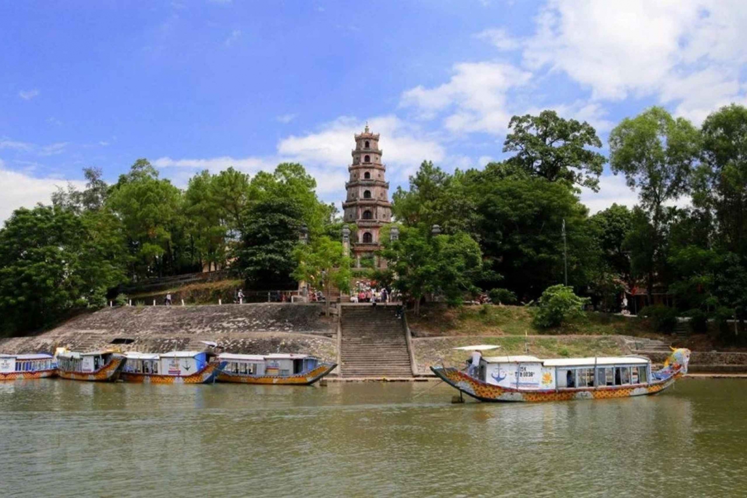 Hue : Kongelige graver - Thien Mu-pagoden - Dragebåt Privat tur