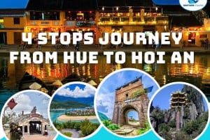 From Hue: Hoi An Guided Bus Tour with 4 Sightseeing Stops