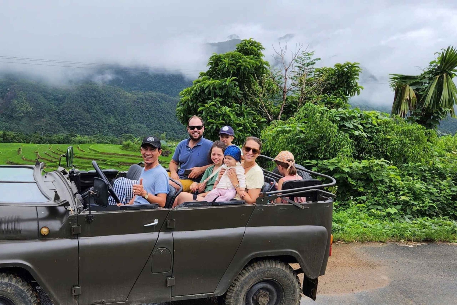 Mai Chau: 4-Hour Jeep Tour with Waterfall & Lake Views