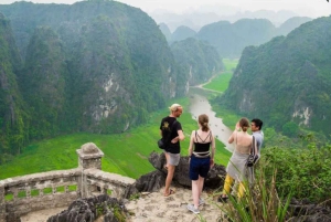 Excursão guiada de meio dia em Ninh Binh: Passeio de barco em Trang An, Caverna Mua