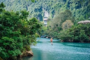 Phong Nha : Exploration en zipline de la grotte sombre et de la grotte du paradis