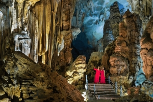 Aventura de um dia inteiro na Gruta do Paraíso e na Gruta de Phong Nha