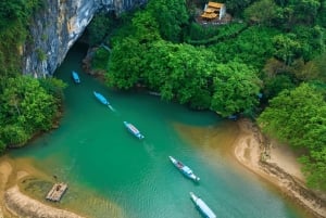 Aventura de um dia inteiro na Gruta do Paraíso e na Gruta de Phong Nha