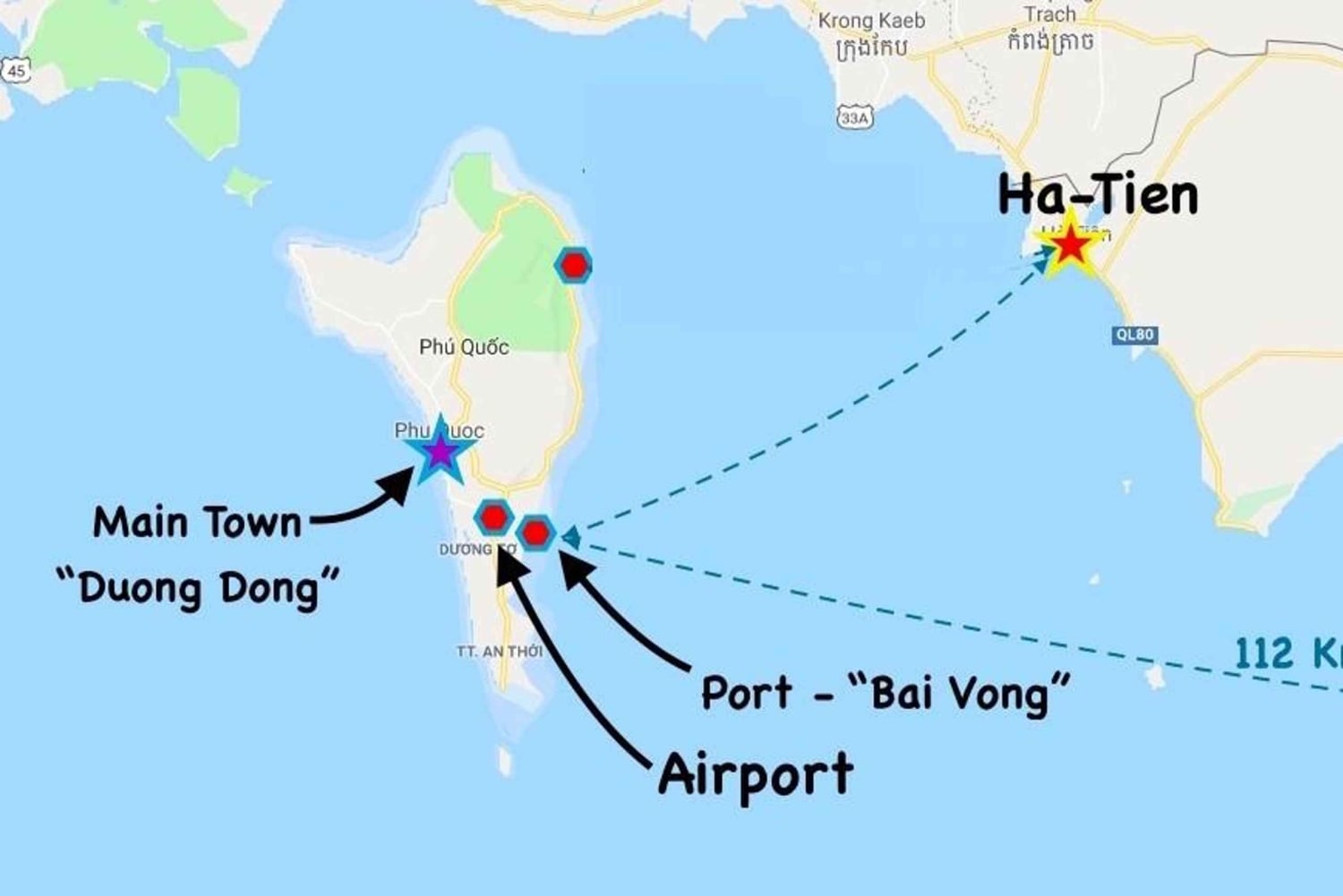 Phu Quoc: Traslado de lancha rápida para Ha Tien (ingresso econômico)