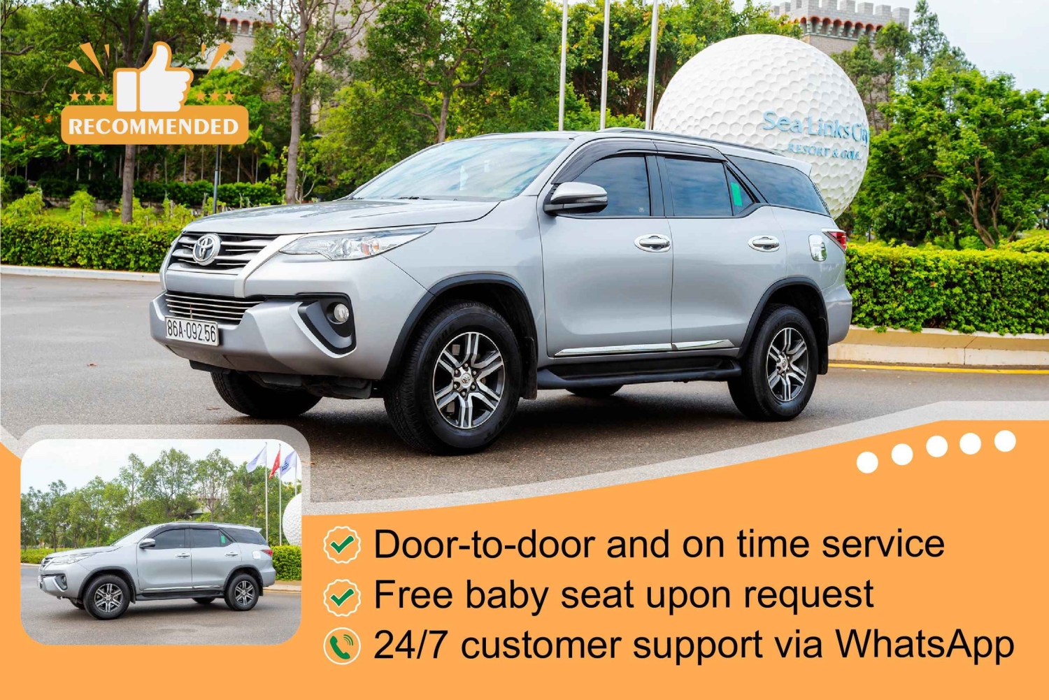 Prywatny samochód: z Mui Ne do lotniska Ho Chi Minh (SGN) / HCMC