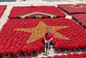 Aldeia de incenso de Quang Phu Cau, artigos de laca, passeio de pintura de chapéus