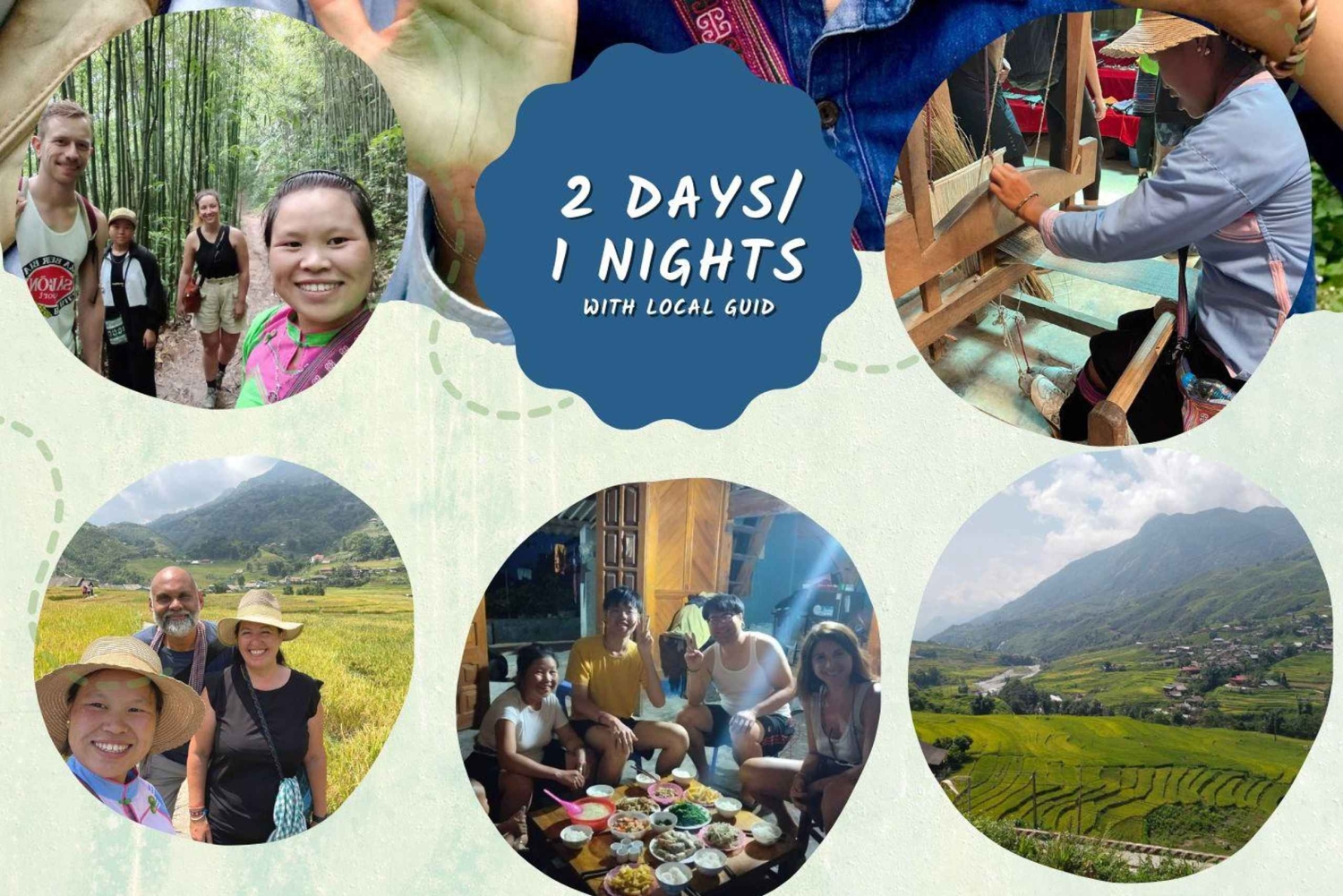 SAPA: 2 GIORNI a piedi e 1 notte in famiglia con guida locale