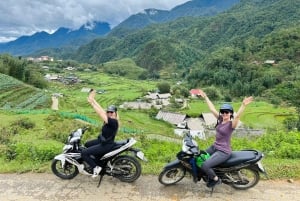 Sapa: Motorcykeltur 1-dags guidet tur Besøg vandfald og lokale landsbyer