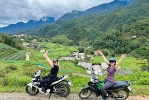 Sapa: Tour di 1 giorno in moto per visitare cascate e villaggi locali