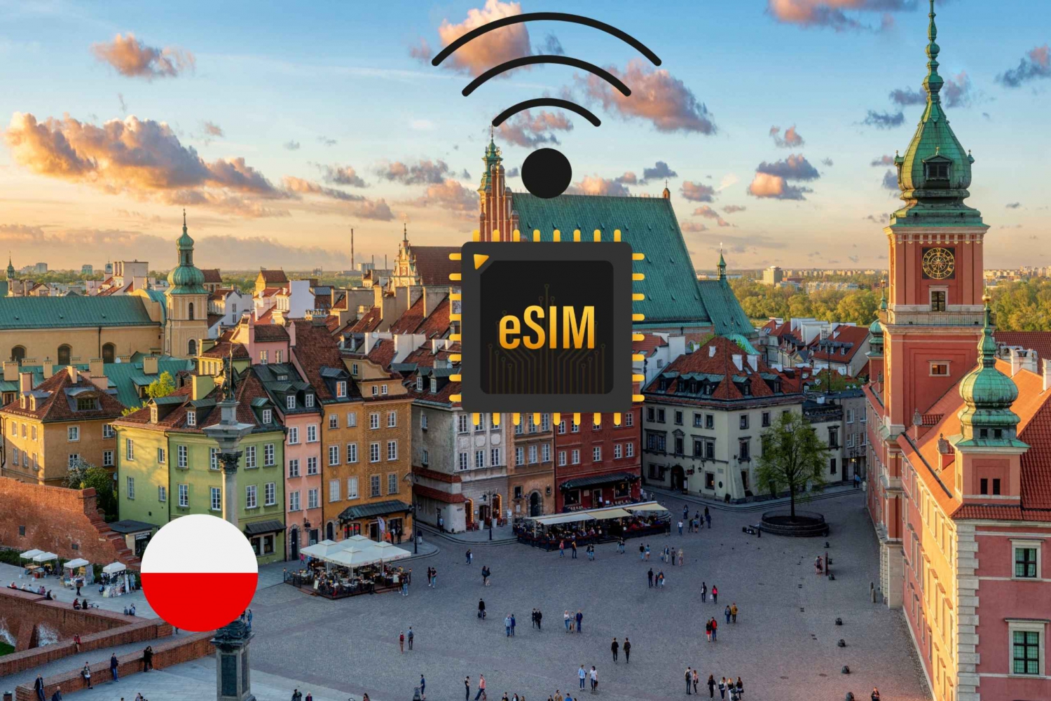 Warschau : eSIM Internet Data Plan voor Polen hoge snelheid 4G/5G